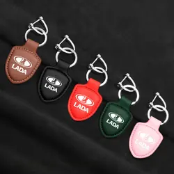 Fashion Leather key Chain Waist Hanging KeyChain jewelry for lada vesta granta kalina priora Niva Samara Largus Xray Accessories