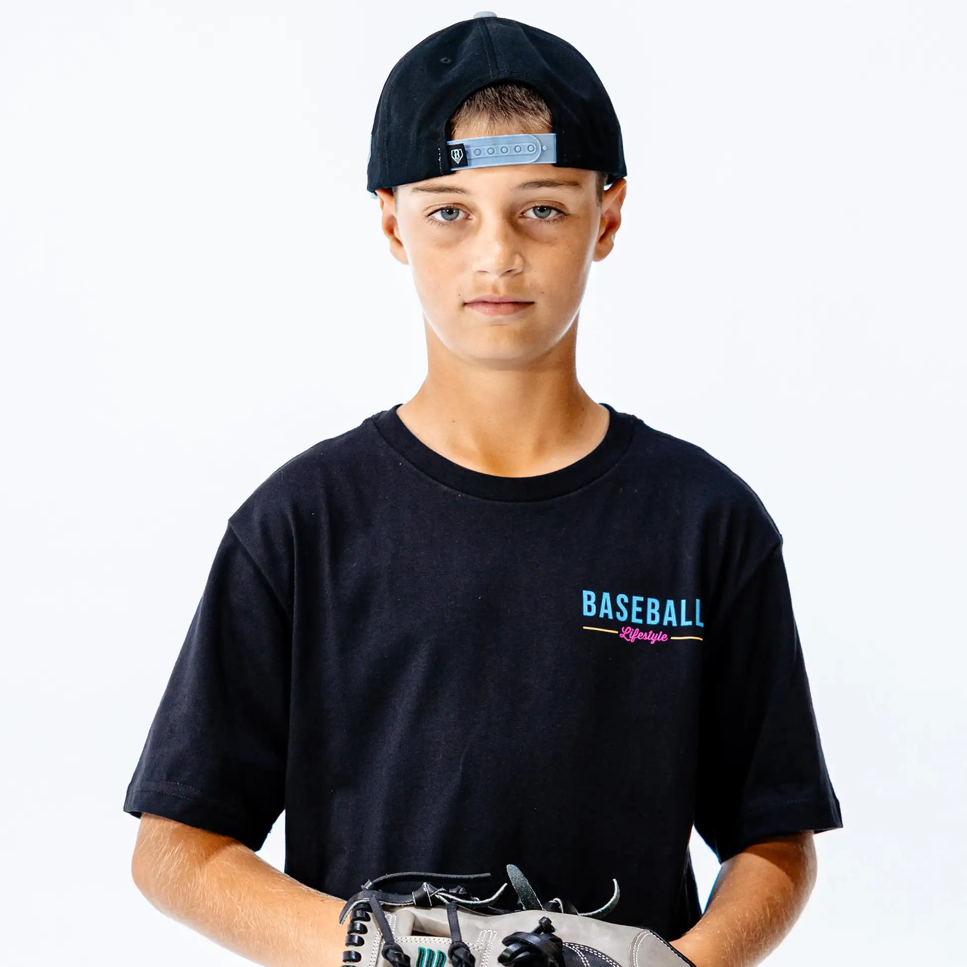 أصيلة YouthTeeBlackNeon البيسبول نمط الحياة 101 صيف جديد الرجال النساء الأطفال الوالدين ملابس أطفال القطن الخالص تي شيرت #2