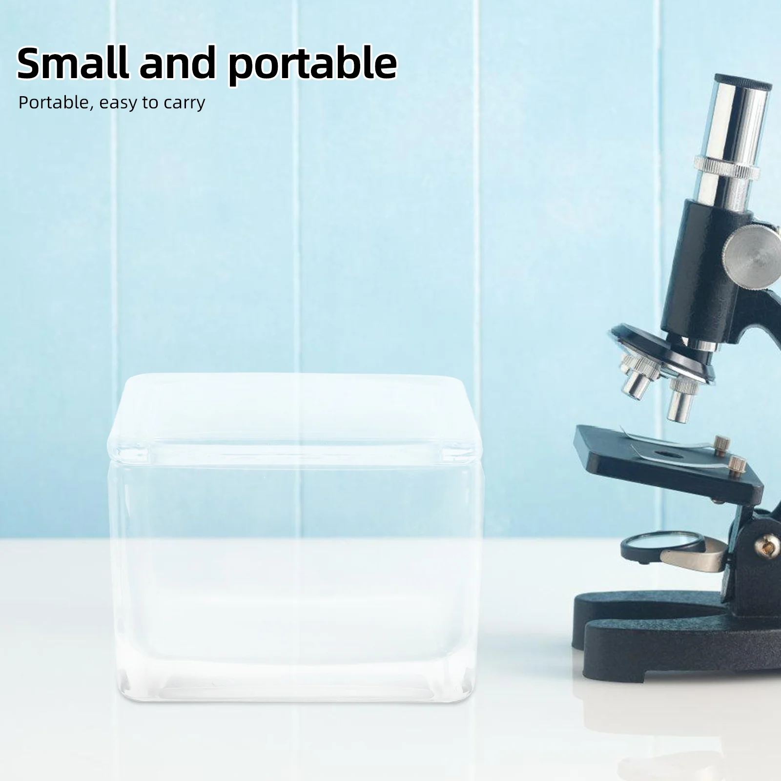 Glass Staining Jar 20 Slides Vertical Horizontal Round Staining Rack for Microscope Laboratory Histology Pathology Samples