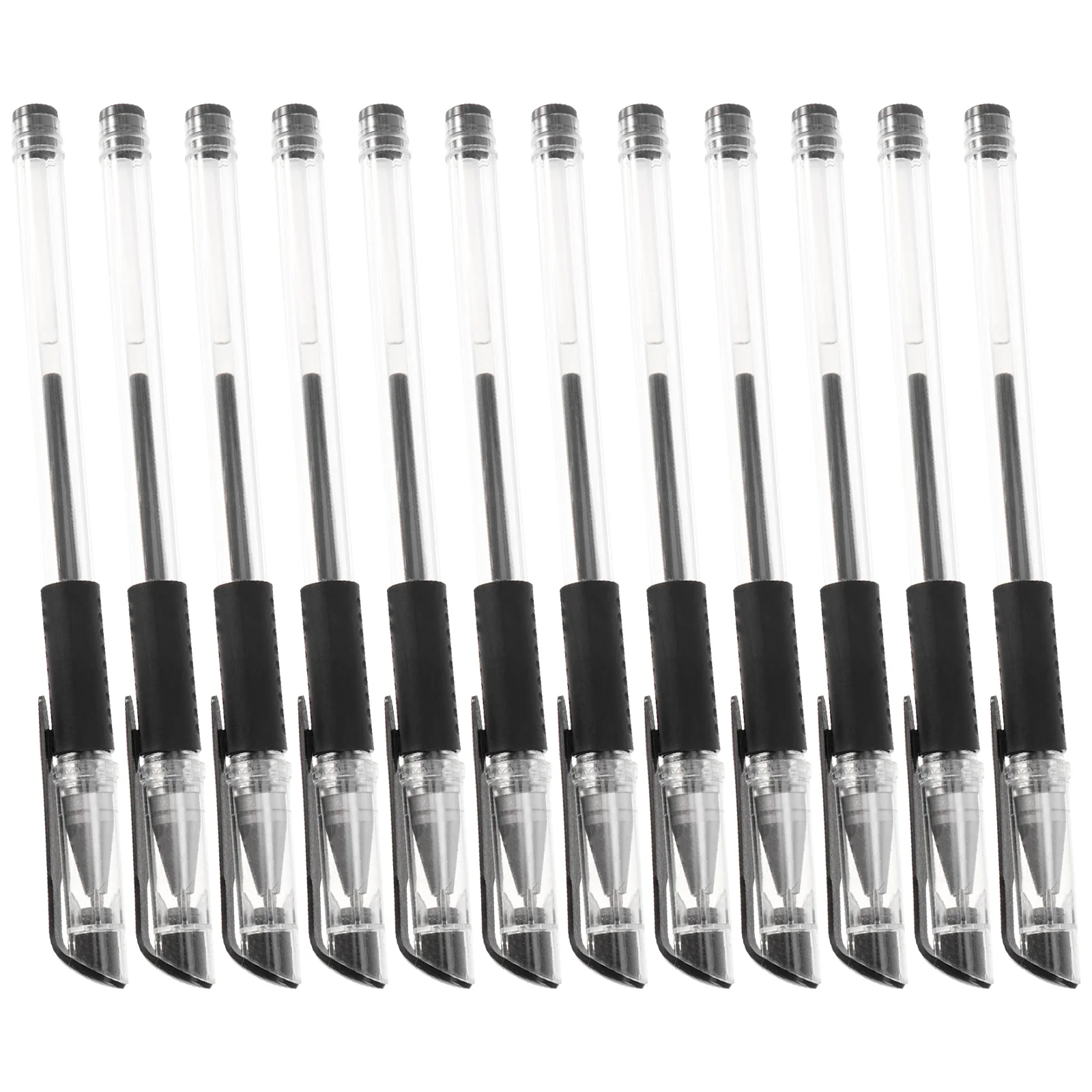

12 Pcs Gel Roller Pens Office Product Black Ink Fine Point Water-based Ballpoint