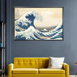The Great Wave Off Kanagawa Japanese Poster Print Wall Art Canvas Painting Wall Pictures Cuadros for Living Room Home Decor