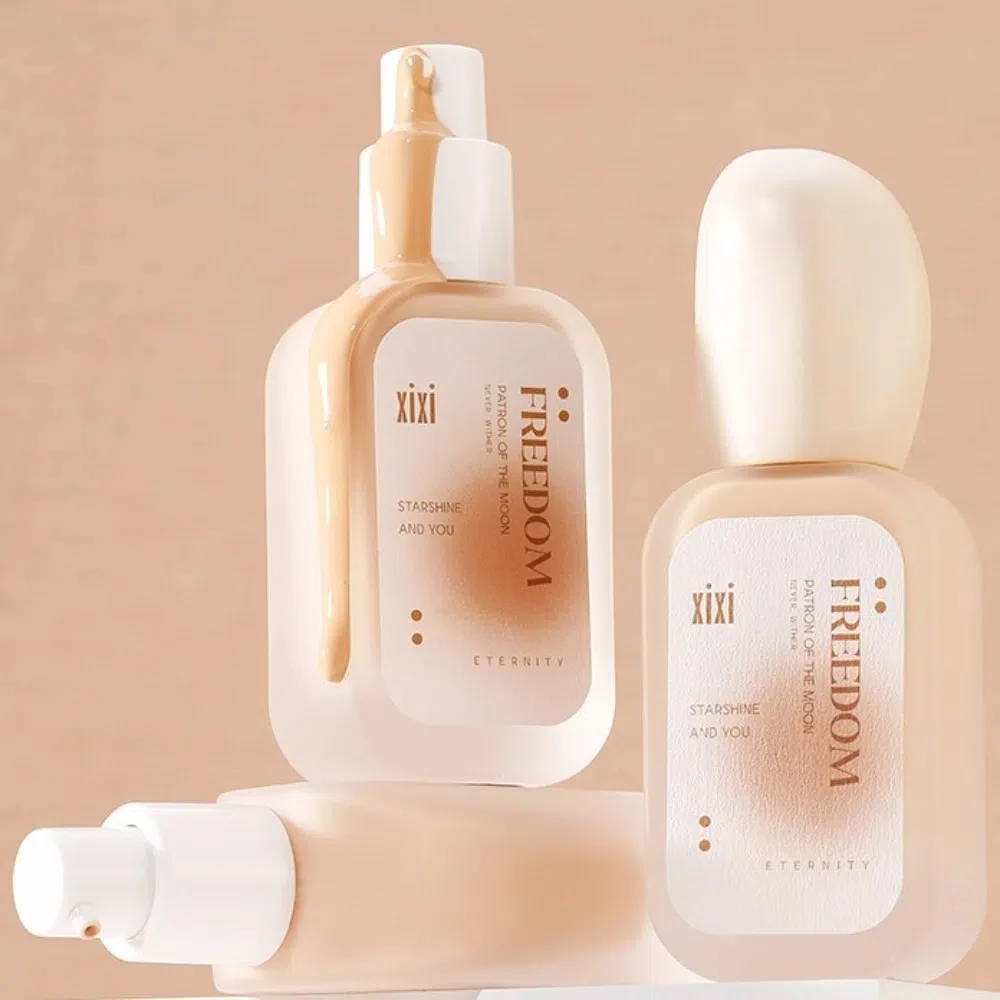 

Long Lasting Liquid Foundation Lightweight Sweatproof Moisturizing Concealer Non-Sticking Powder Oil Control