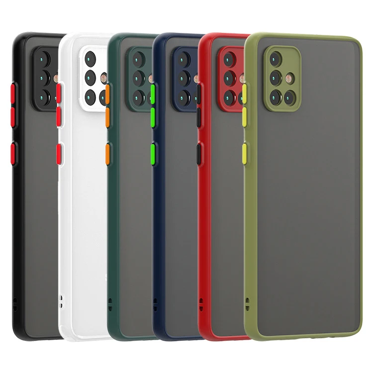 Matte Silicone Hard Phone Case For Samsung Galaxy A52 A72 A32 4g 5g A51 A71 A12 A42 A31 A21s A50 A70 M51 A 32 52 72 2021 Cover