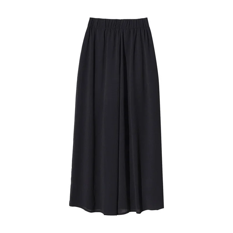 Women Chinese Classical Dance Clothing Female Elegant Trousers Practiice Clothes Modern Elastic Waist Ethnic Pants White Black