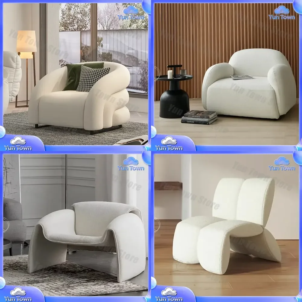 Modern Modular Fashion Simple Personality Leisure Sofa Chair Light Luxury Velvet Single Sofa Living Room Chair for China