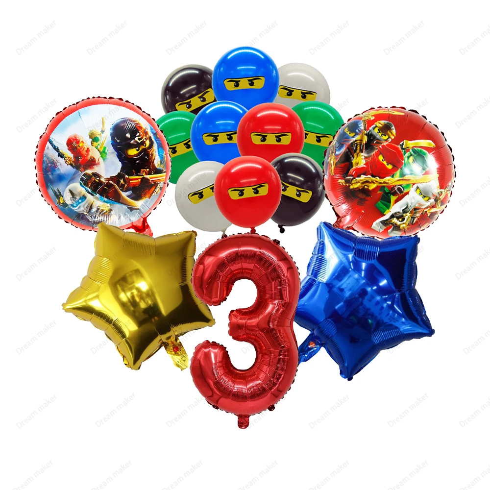 Ninjago Verjaardagsfeest Decoraties Benodigdheden Borden Bekers Servetten Banners Ballonnen Ninja Themaverjaardagsfeest Gastgeschenken