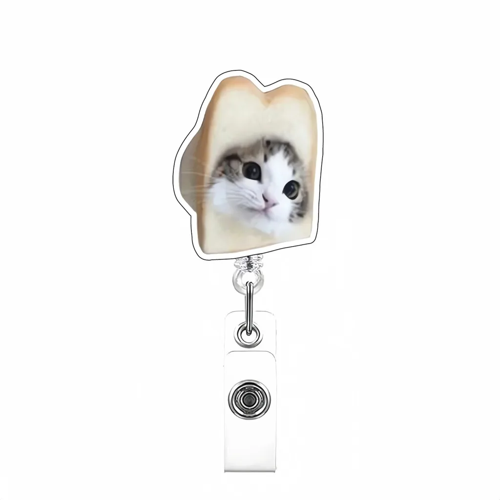 Funny Pattern Badge Reel Lightweight Id Badge Clip Acrylic Badge Clip Sturdy For Daily Commute Name Tags Badges