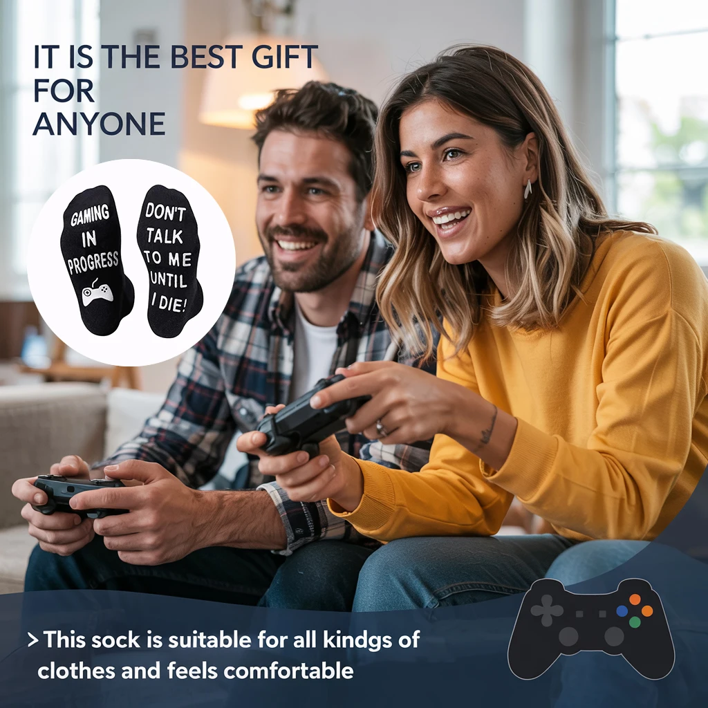 Funny Gaming Gifts For Men Boys Gamer Gifts, Novelty Video Game Socks Gaming In Process