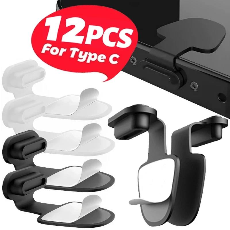 1 Set Flexible Port Stopper Kit, Anti-dust Silicone Caps Plus Cleaning Tool, Daily Protection for Type C Interface Cellphones