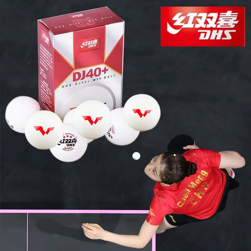 

DHS DJ40+ 3 Stars Ping Pong Balls Professional 40+ Seamed Table Tennis Balls ABS New Material for WTT Competition ITTF Standard