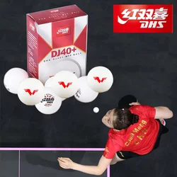DHS DJ40 + 3 별 탁구 공 전문 40 + 솔기 탁구 공 WTT 경쟁을위한 ABS 신소재 ITTF 표준