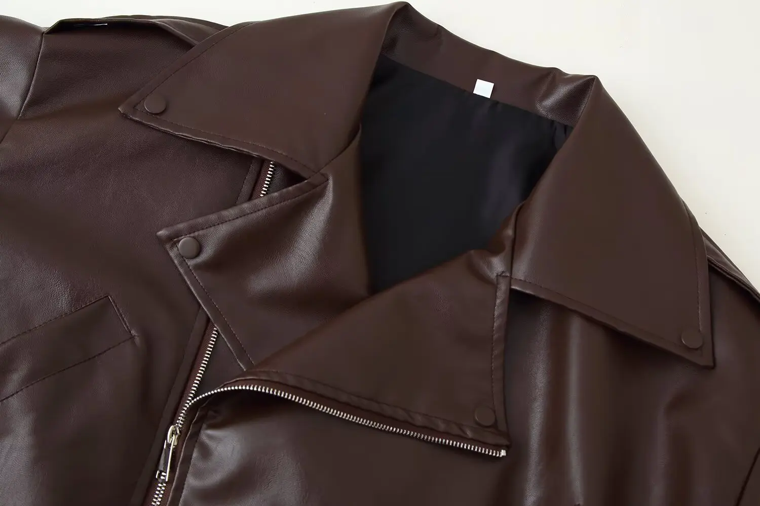 Veste courte en simili cuir, vêtements européens et américains, mode de rue, style moto, nouvelle collection printemps et automne 2025