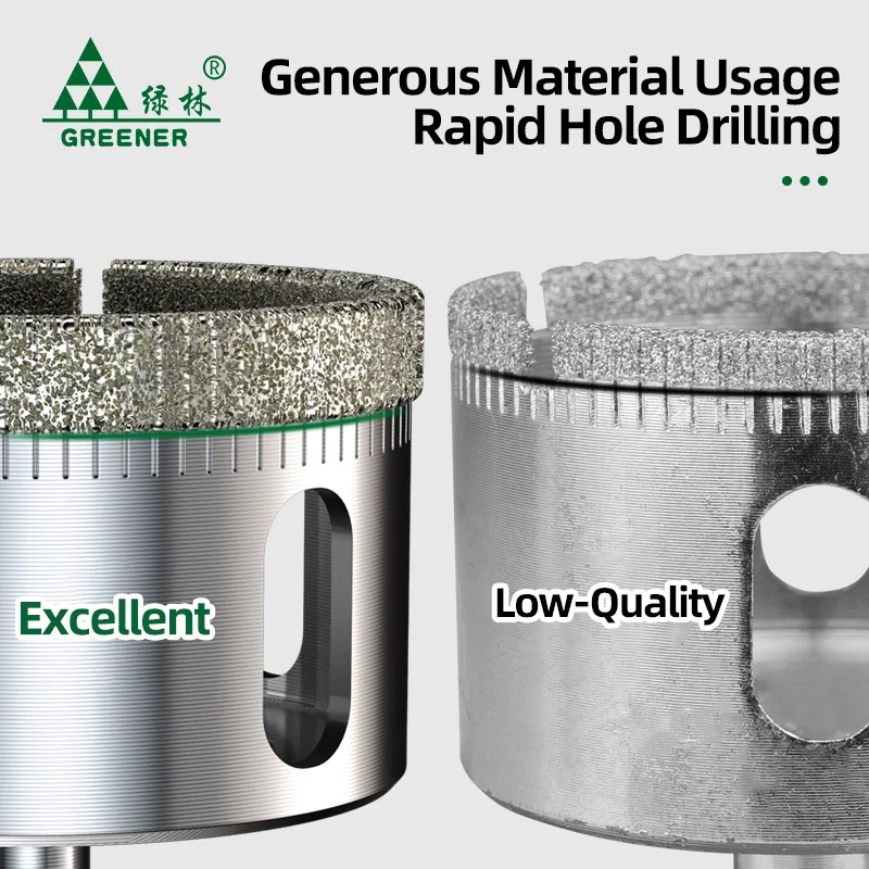 الأخضر 3-45 مللي متر الماس المغلفة لقمة ثقب مجموعة بلاط زجاجي ثقب المنشار مثقاب الخشب مثقاب الخشب الجاف لبلاط السيراميك الرخام الزجاج الجرانيت