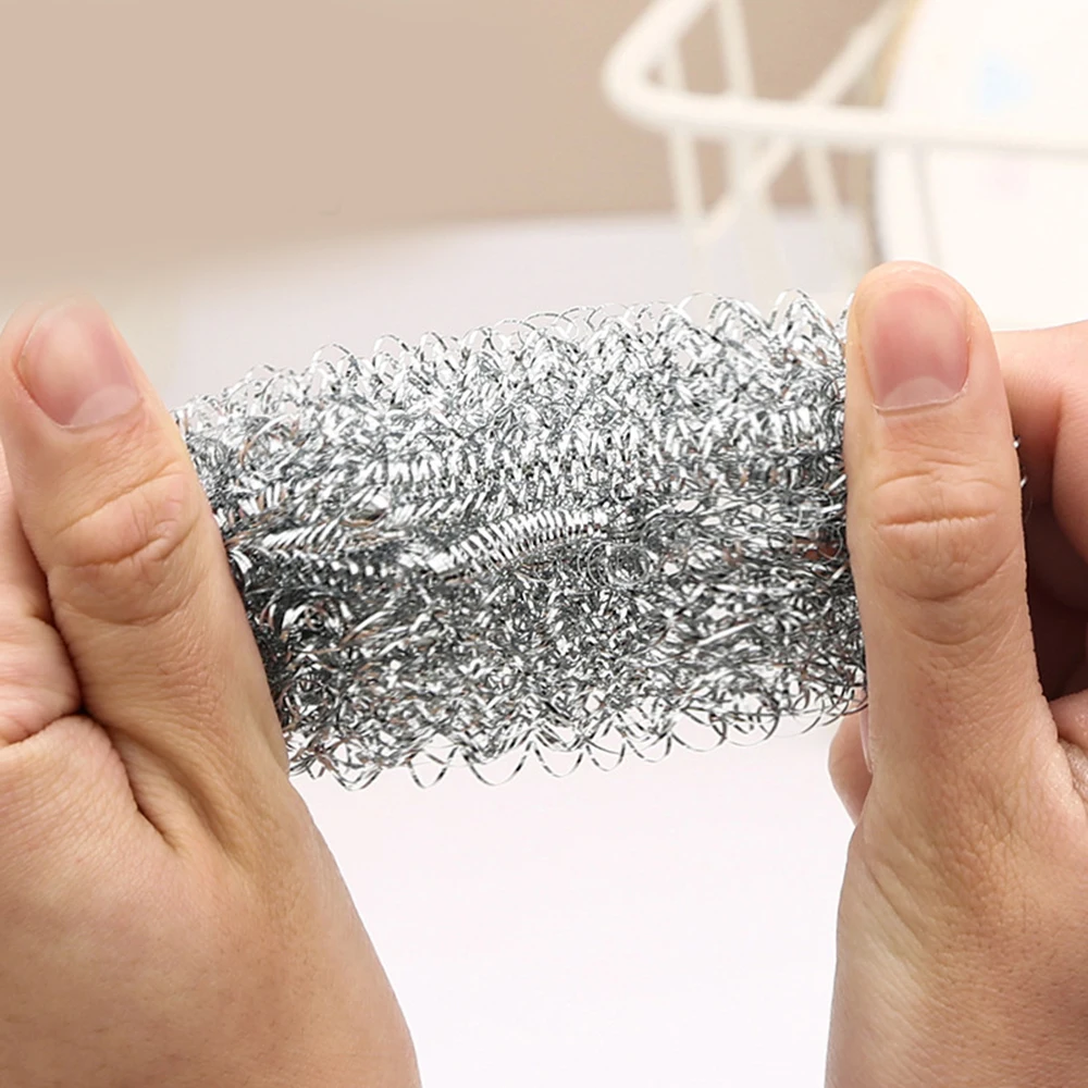 1/4/6 pz spugne in acciaio inox Scrubber per piatti da cucina pentole pulizia utensili riutilizzabili pulizia palla detergente per la cucina