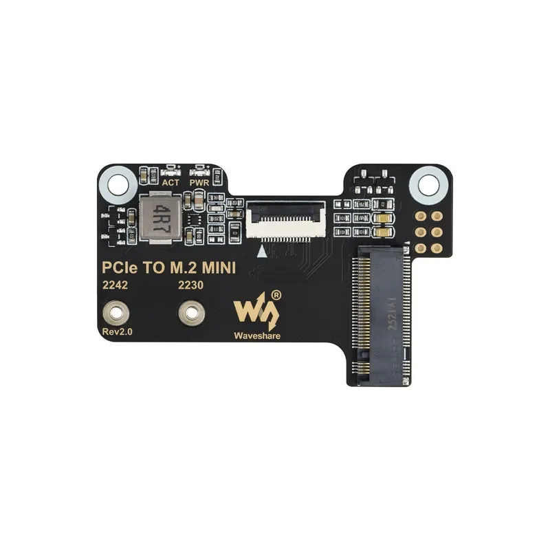 Raspberry Pi 5 PCIe to M.2 Mini Adapter Board for NVMe Protocol M.2 SSD High-Speed Read and Write