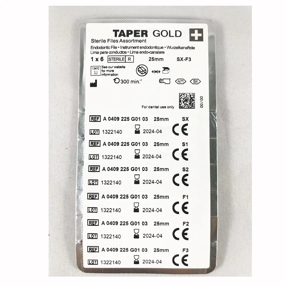 1pack Pro endo taper Gold Files 25mm/31mm/21mm SX-F3 Endo Rotary Engine Use Root Canal NITI File  Dental Endodontic