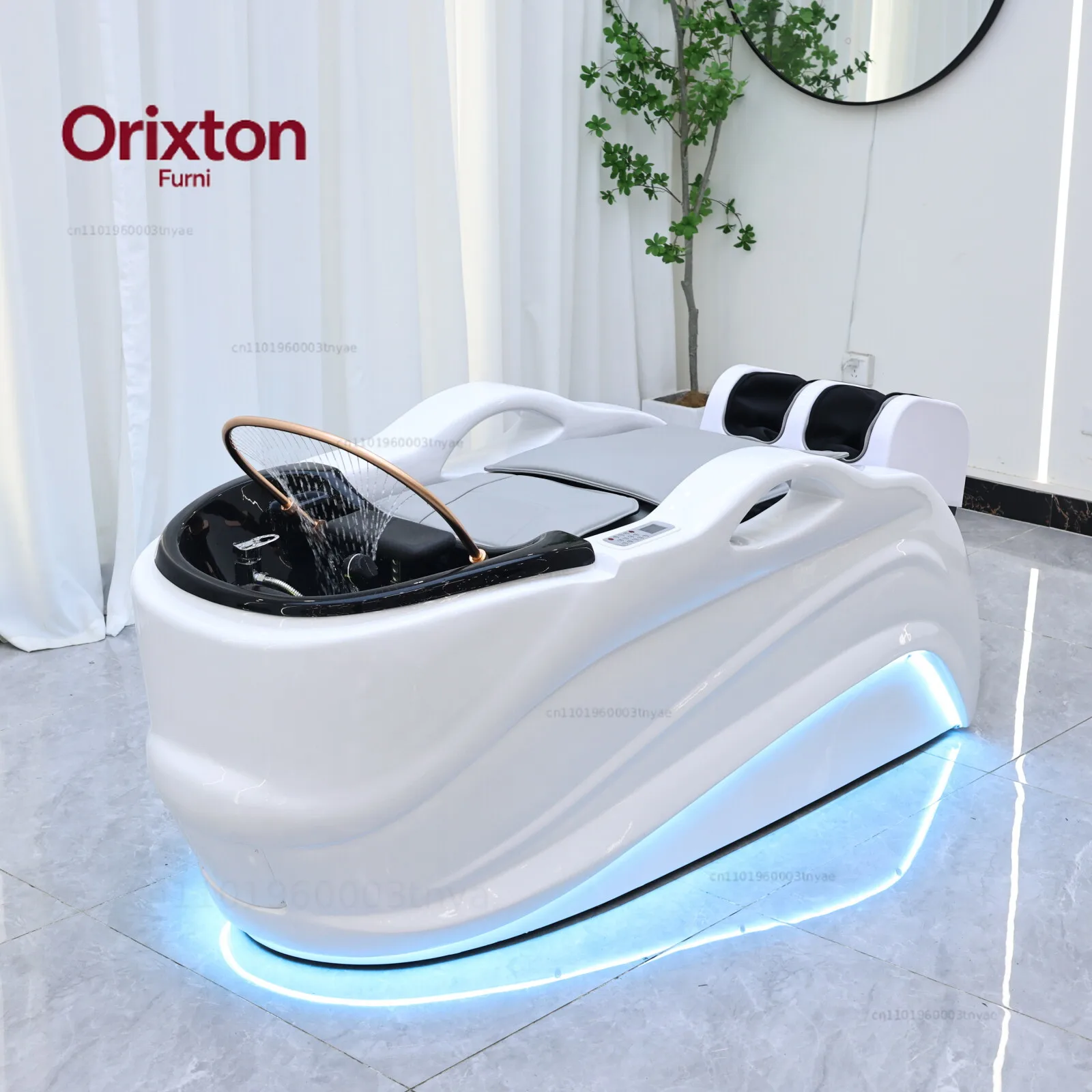 Integrated Hair Washing and Massage Bed with Head SPA Fumigation Machine Hair Salon Furniture for Barbershops and Head Spa Store