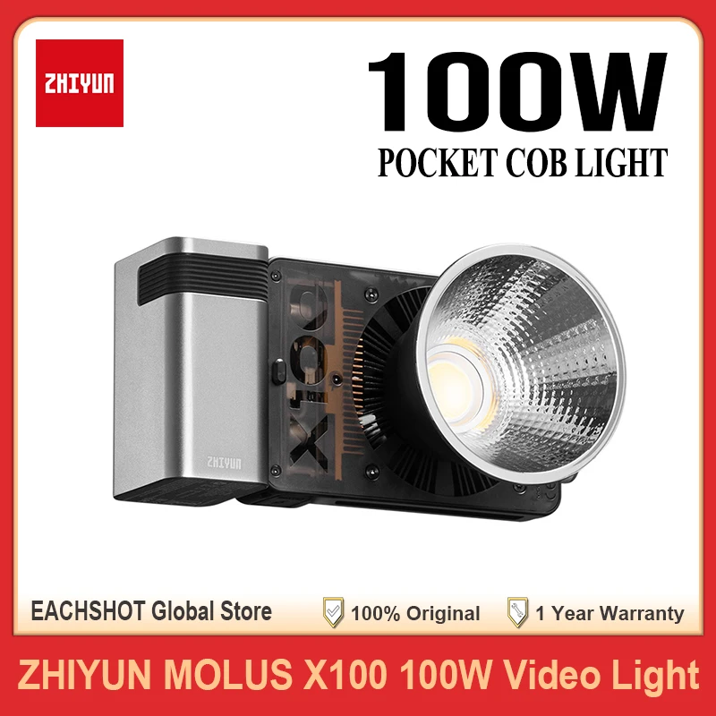 

ZHIYUN MOLUS X100 100W COB LED Видео Свет Фото Освещение Студийное Видео Фото Съемка Интервью для Youtube Tiktok