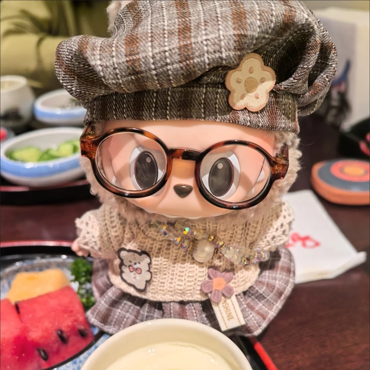 

Cute 17cm Mini Plush Doll's Clothes Outfit Accessories For Korea Kpop Dolls Decorate Dresses Clothes Hat Suit Clothing Gift