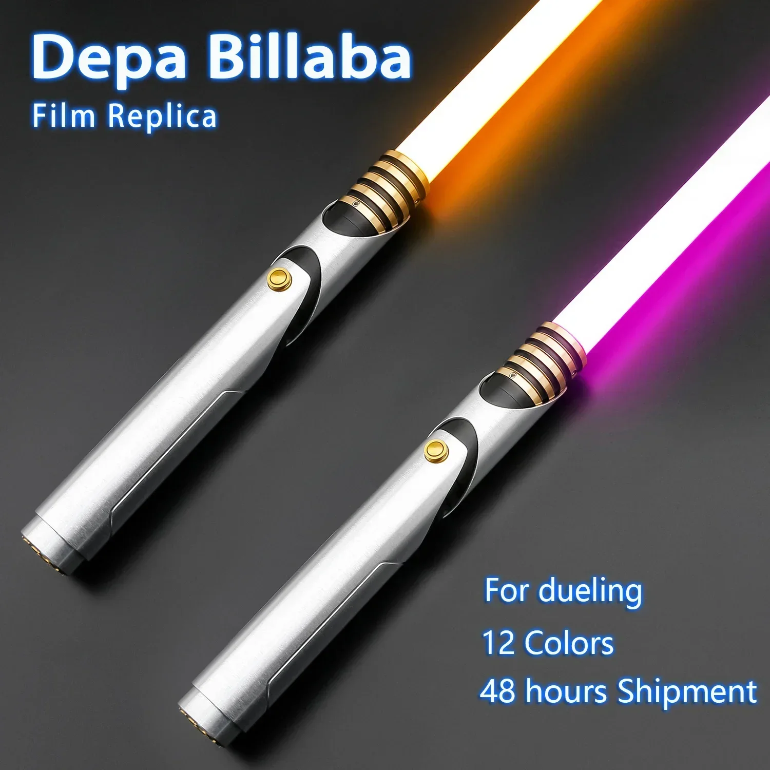 

XQSABER Jedi Depa Billaba Replica Lightsaber Metal Hilt Heavy Dueling Proffie 2.2 Light Sword SNV4 Neo Pixel Laser Cosplay Gift