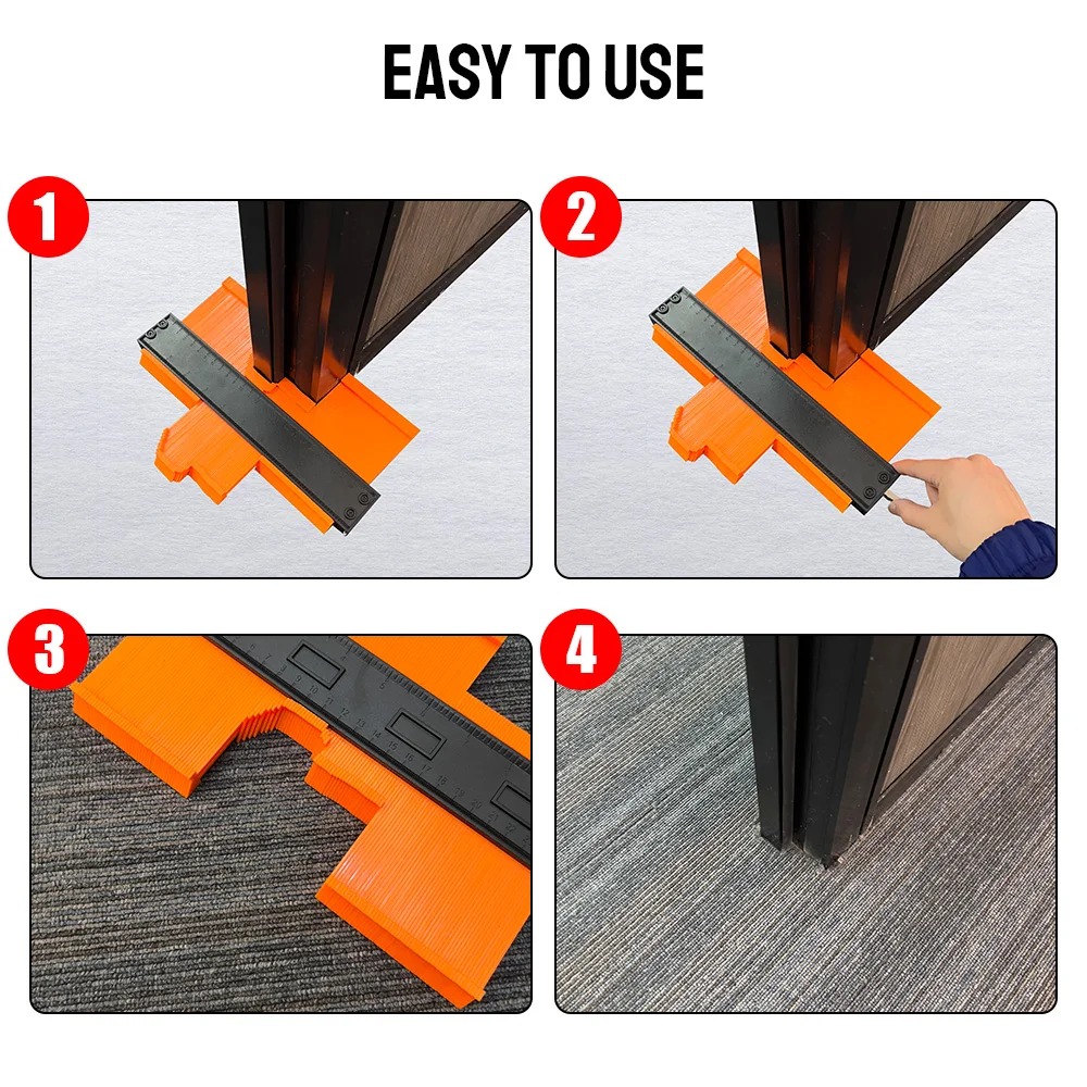 Imagem -03 - Lock Contour Gauge Liga Edge Shaping Régua de Madeira Medida Laminados Azulejos Meethulp Gauge Perfil Duplicator Tool Ajustável