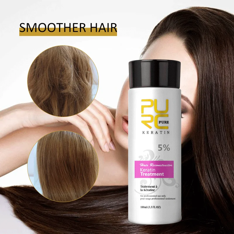 PURC Purifying Shampoo Keratin Hair Treatment Deep Cleaning Smoothing Straightening Hair Care Beauty Health100ml