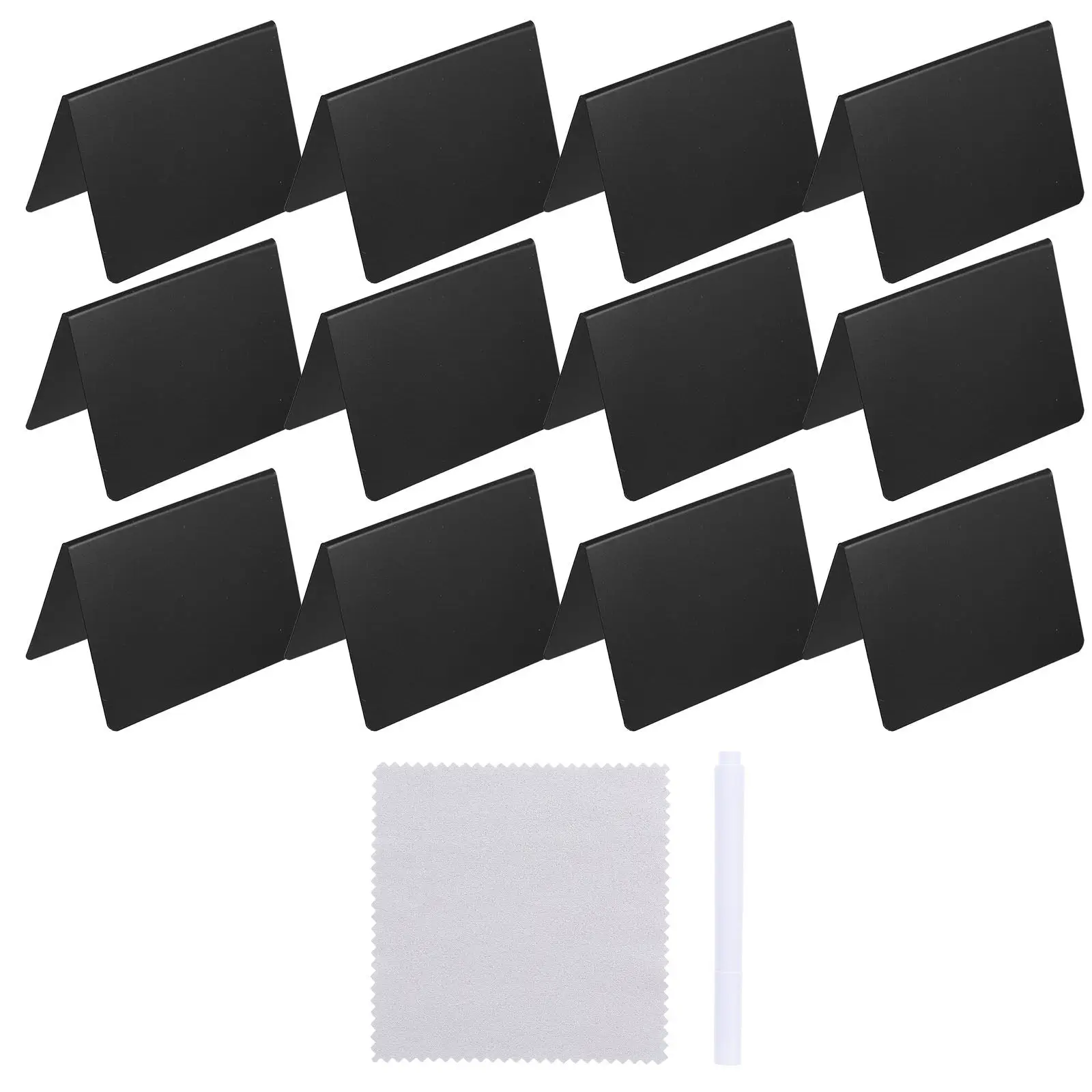 1Set V Shaped Small Chalkboard Sign Erasable Table Card Holder for Catering Supplies Buffet Food Tags Menu Board Teaching Use
