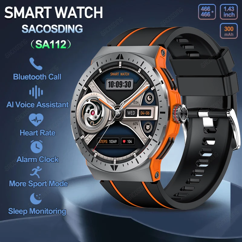 

Смарт-часы SACOSDING SA112, IP68, водостойкие