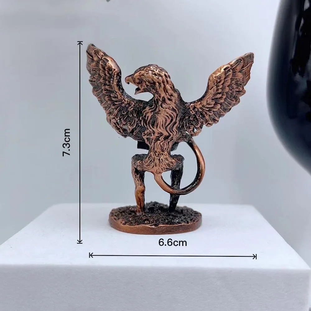 Griffin and Eagle Beast Crystal Ball Stand Metal Figurine Display Base Sphere Holder Mineral Specimen Healing Stone Home Decor