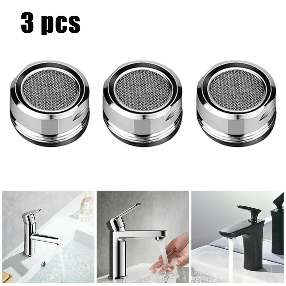 3pcs Water Saving Faucet Aerator Basin Outer Wire Copper Shell With Stainless Steel Inner Mesh For Kitchen Faucet Mesh Nozzle