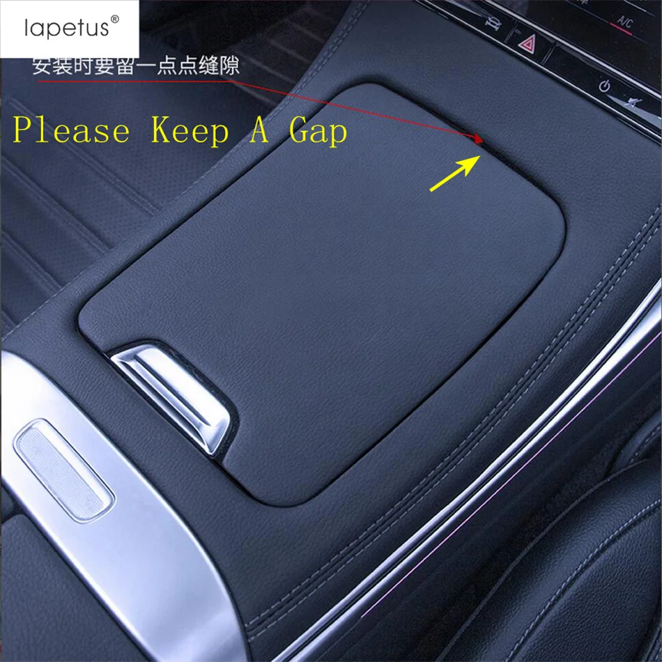 Center Console Armrest Storage Box Panel PU Leather / With Villus Sticker Interior For Mercedes-Benz C Class W206 2022 2023 2024