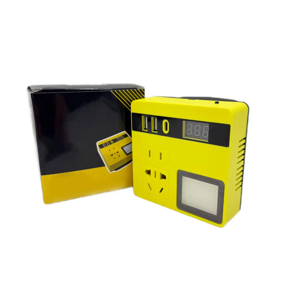 Inverter For Outdoor Activities 120W Inverter Lithium Battery Inverter With Integrated Light Feature Camping Equipment