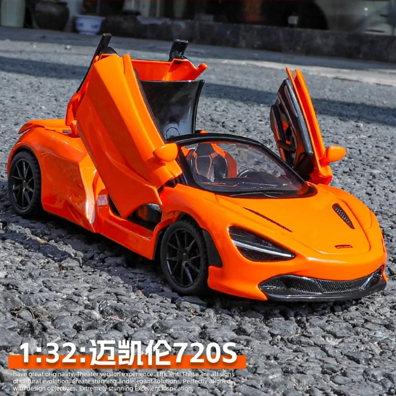 

1:32 McLaren 720S High Simulation Alloy Car Model Sound and Light Pull Back Children's Toy Collectibles Birthday gift