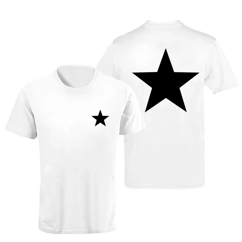 

Printting Graphic Stars Men Tees Summer Aesthetic Sports Casual T-Shirt Office Street Oversized Solid Color Clothes DropShipping