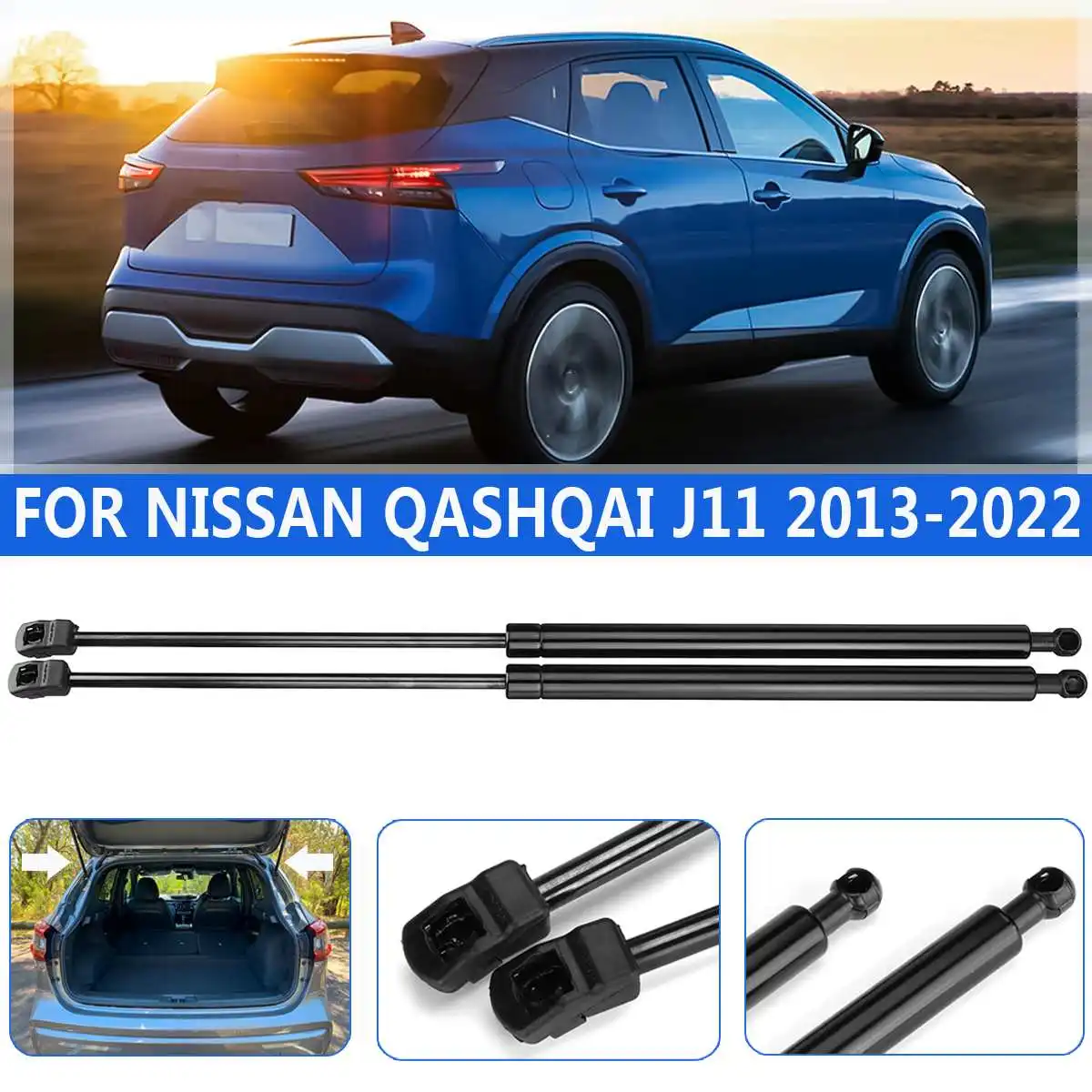 Для Nissan Qashqai J11 2014-2022 для Nissan Rogue Sport задняя дверь багажника багажника газовые стойки пружины амортизаторы подъемные опоры амортизатор