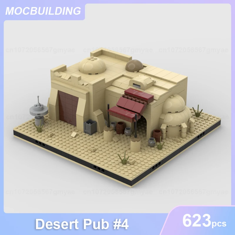 Desert House & Pub & Single House Building Architecture Model MOC Blocks DIY Assemble Bricks Space Collection Display Toys Gifts