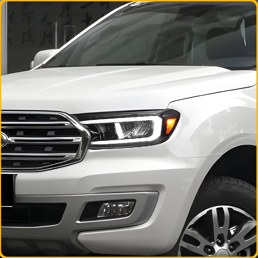 LED DRL Projector Lens Headlamp Assembly For Ford Ranger 2016-2020 Modify Plug and Play Auto Car Accessories Streamer Turn Light