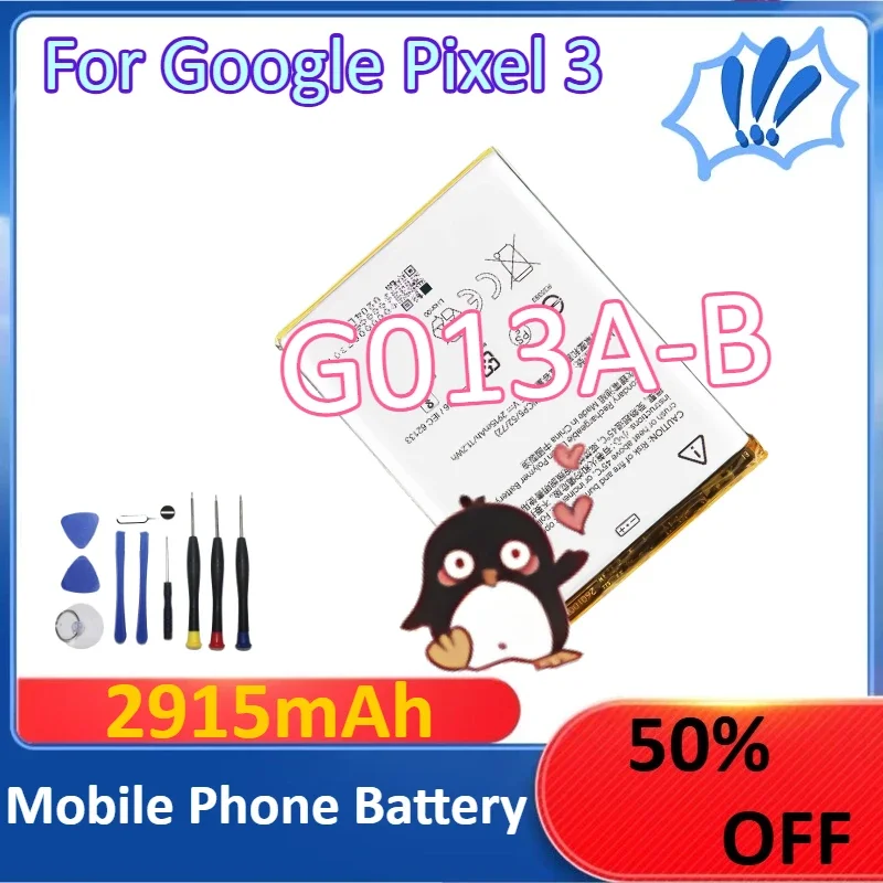 [G013A‑B] for Google Pixel 3 Lithium Mobile Phone Battery 2915mAh +Tools