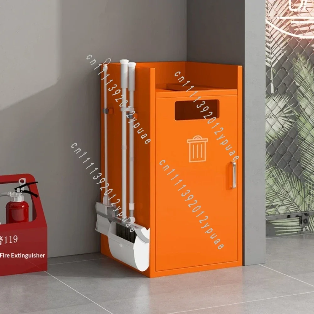 Vertical Hidden Rectangular Trash Can, Indoor Garbage Disposal Cabinet for Commercial Kitchen, Beverage & Burger Shop