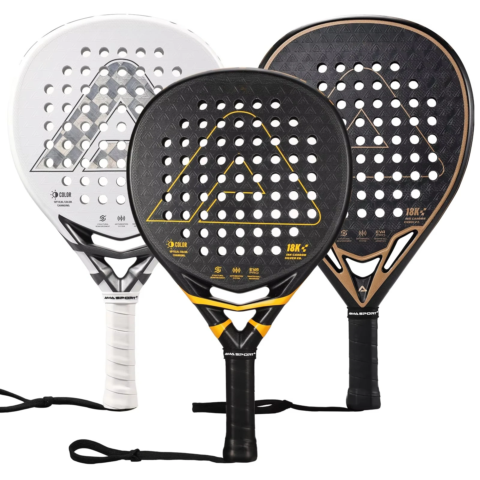

Top Quality Professional Titanium Carbon Durable 18k Carbon Padel Tennis Rackets