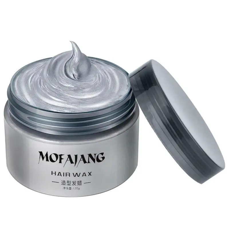 120g Color Hair Wax Styling Silver Grandma Grey Temporary Dye Disposable Fashion Festival Celebrate Molding Coloring Mud Cream