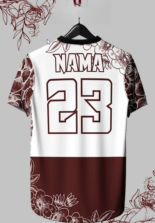 3D nieuwe sneldrogende sportswift en ademend voor heren en dames. Bedrukt bloemen T-shirt voetbaluniform.