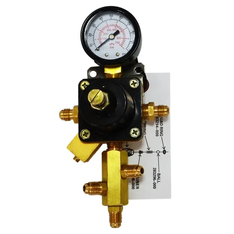 

Pressure gauge for CO2 cylinder regulator beverage dispenser soda machine