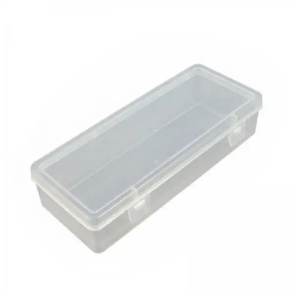 Small Clear Plastic Organizer Box with Lid for Card Collection Beads and Electronic Components Storage