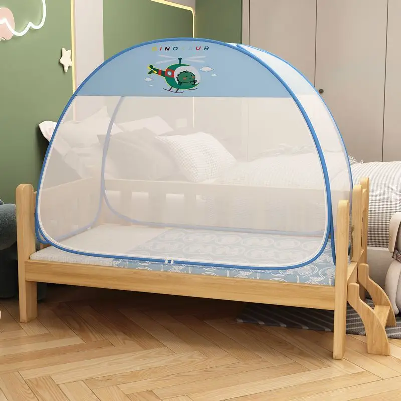 

Cartoon Style Mongolian Yurt Child Mosquito Net Free Installation Home Crib Mosquito Net Full Bottom Anti-fall Baby Mosquito Net