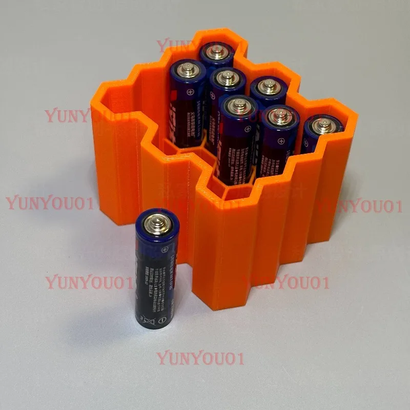 Creative Cellular Battery Storage Box No. 5 AA No. 7 AAA Vertical Storage Box Battery Storage Accommodates 18 Portable view 3
