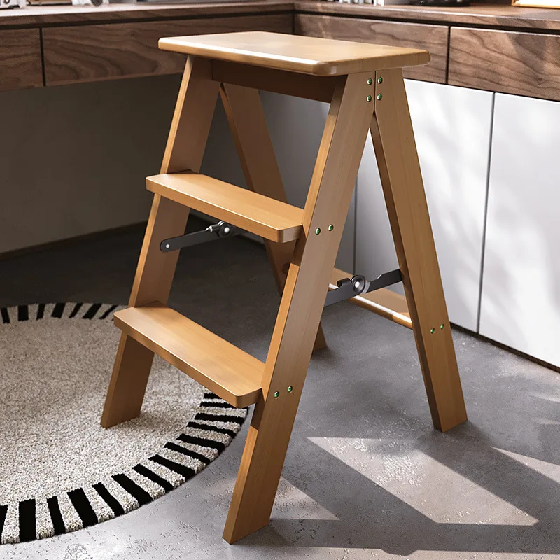 Thickened Foldable Ladder Convenient High Stool Three Steps Home Ladder Chair Bench Bench