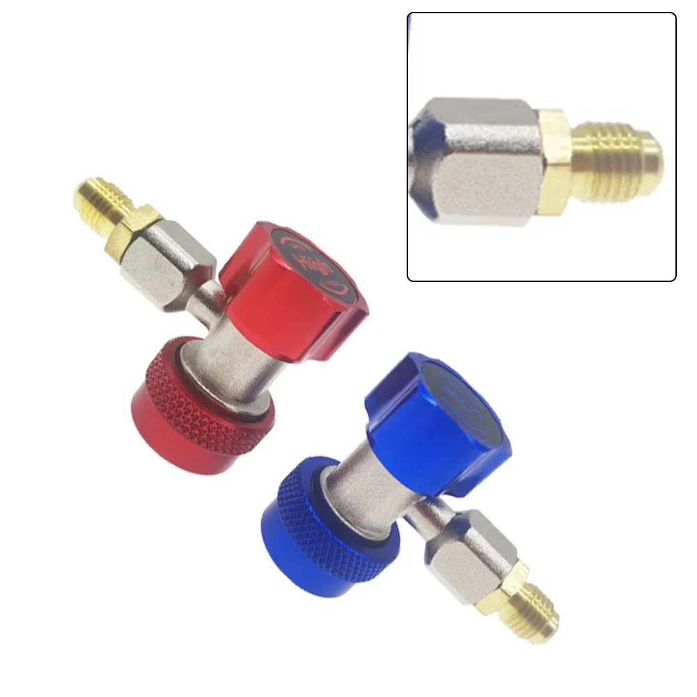 Acoplador de ajuste rápido QC-17B R134A, conector adaptador lateral alto y bajo, aire acondicionado de coche M12 * 1,5-1/4SAE, piezas de aire acondicionado