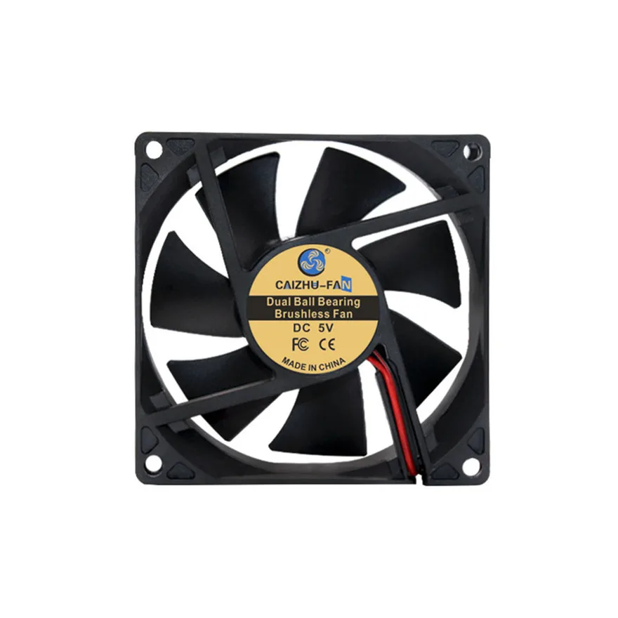 

Dual Ball Bearing DC5V 12V24V 80MM CPU Fan 8025 80*80*25MM 8*8*2.5CM Cooling Fan Inverter Fan 2pin