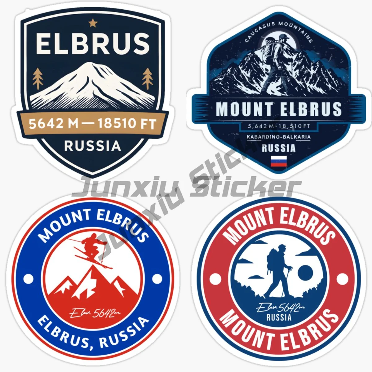 Mount Elbrus RUSSIA Climbing Snowy Mountain Dangerous Peak Car Sticker Car Motorcycle Bike Waterproof Vinyl Self-adhesive Decals